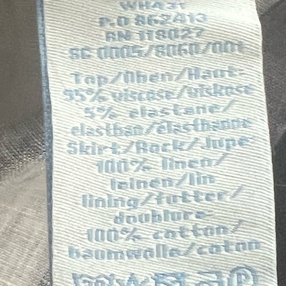 Boden Mixed Media Dress Linen Skirt US 6 - Picture 6 of 9